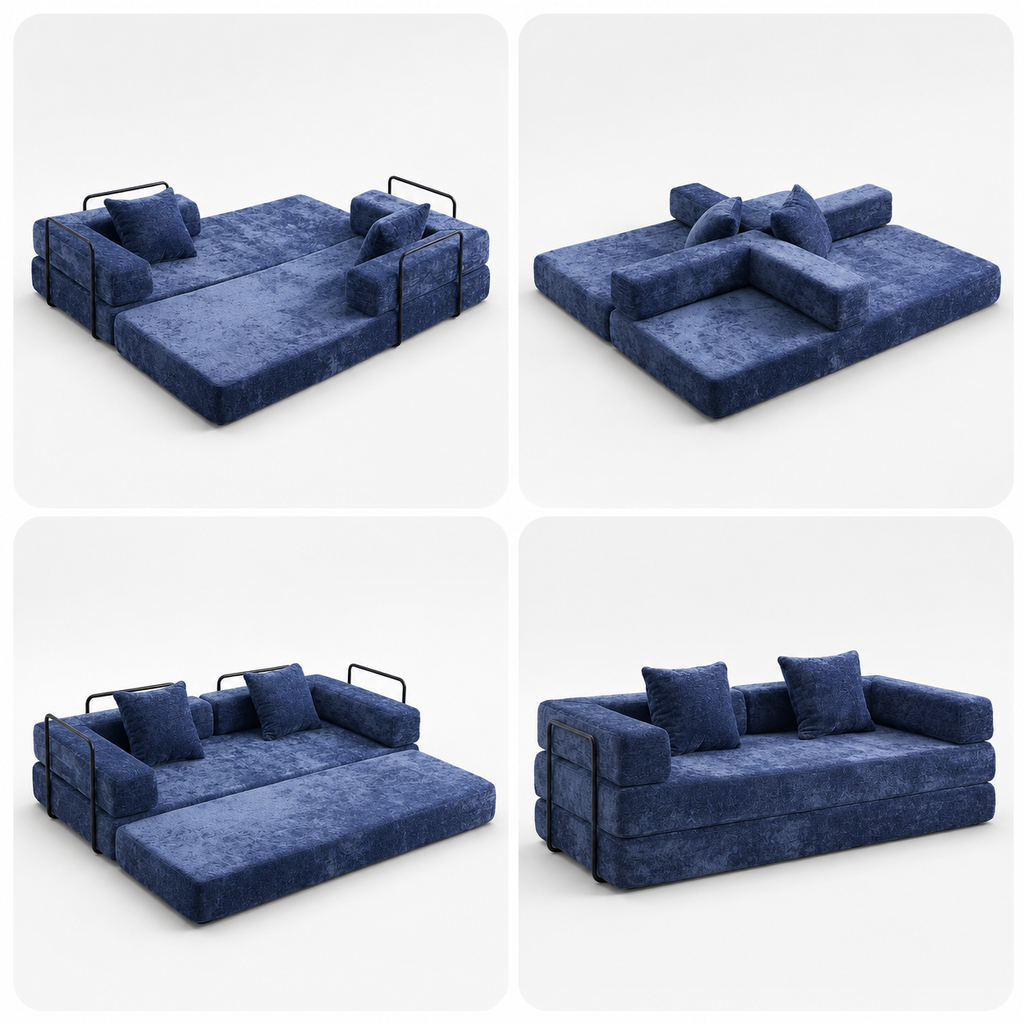 Canapé Kaelo™ | Chenille Minérale & Composition Libre
