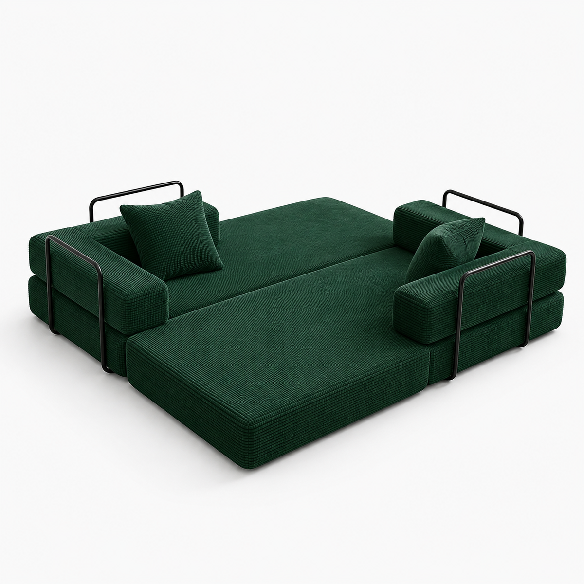 Canapé Vesper™ | Velours Côtelé & Vert Émeraude