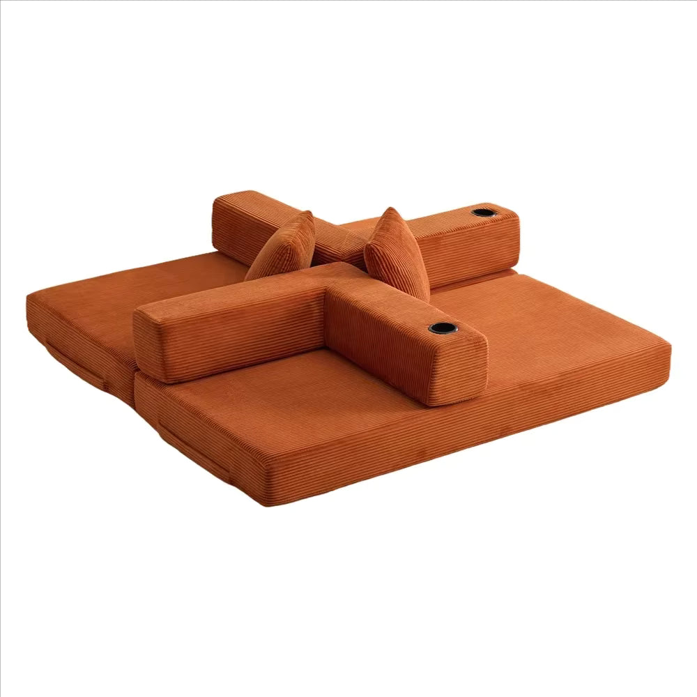 Canapé Caldor™ | Confort de Velours & Rouille Cuivrée