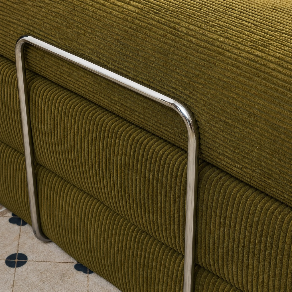Canapé Luma™ | Relief de Velours & Olive Minéral