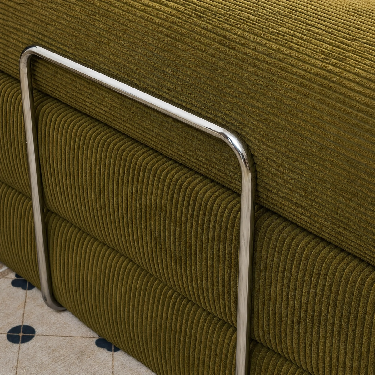 Canapé Luma™ | Relief de Velours & Olive Minéral
