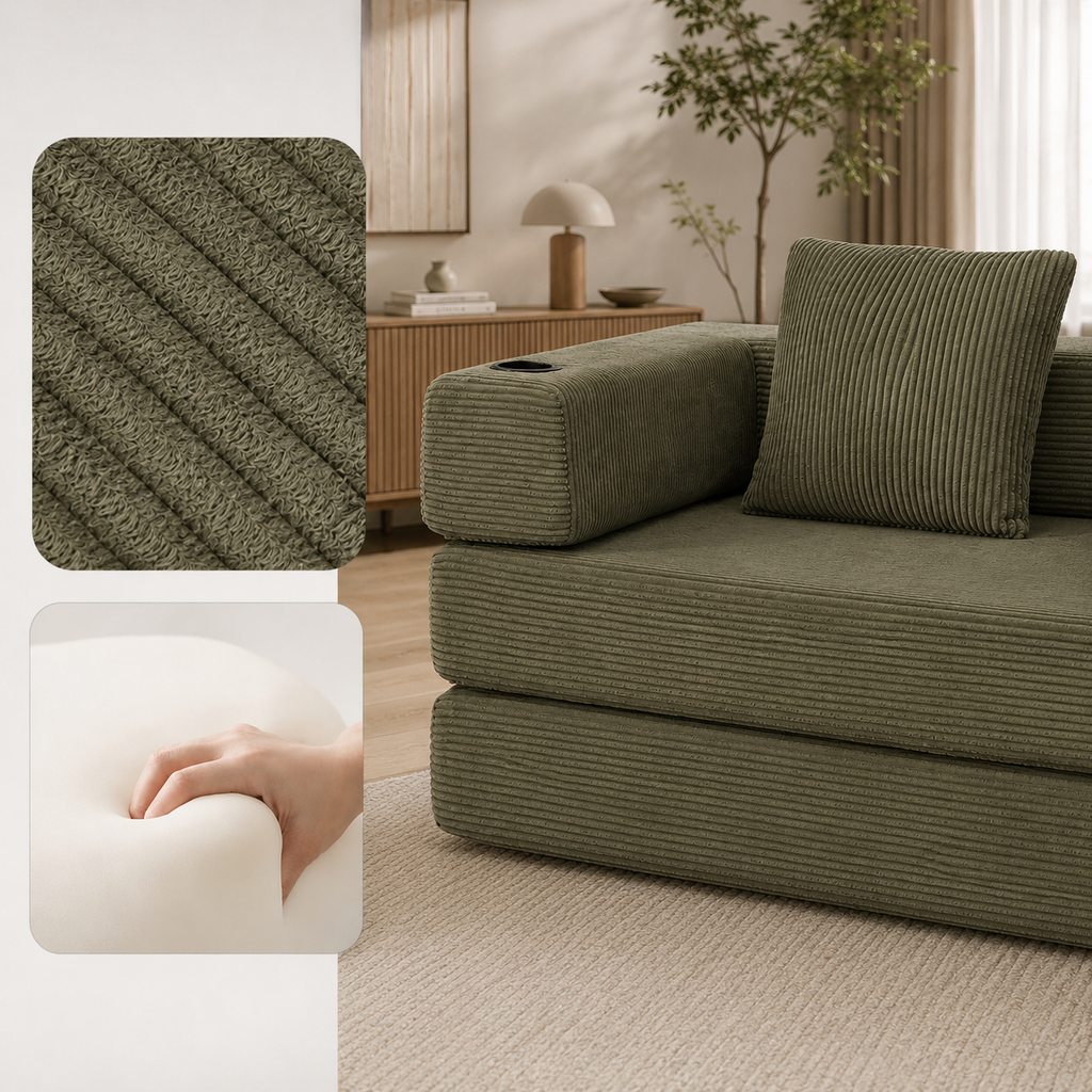 Canapé Soren™ | Confort de Velours & Sauge Graphite