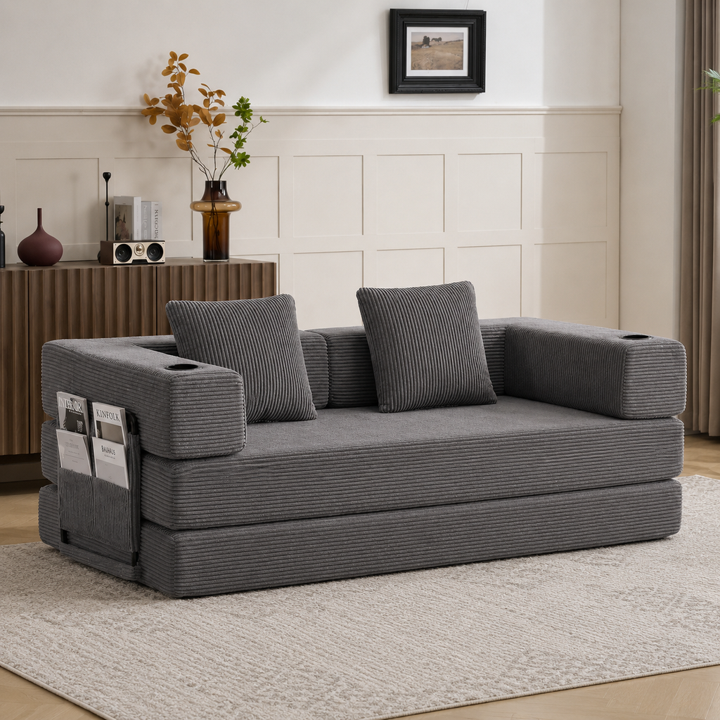 Canapé Kael™ | Confort de Velours & Gris Ardoise