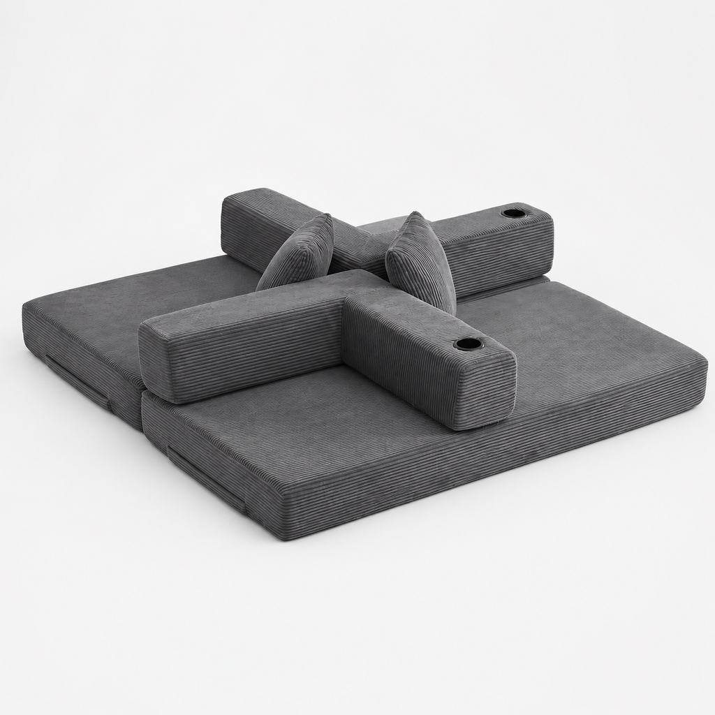 Canapé Kael™ | Confort de Velours & Gris Ardoise
