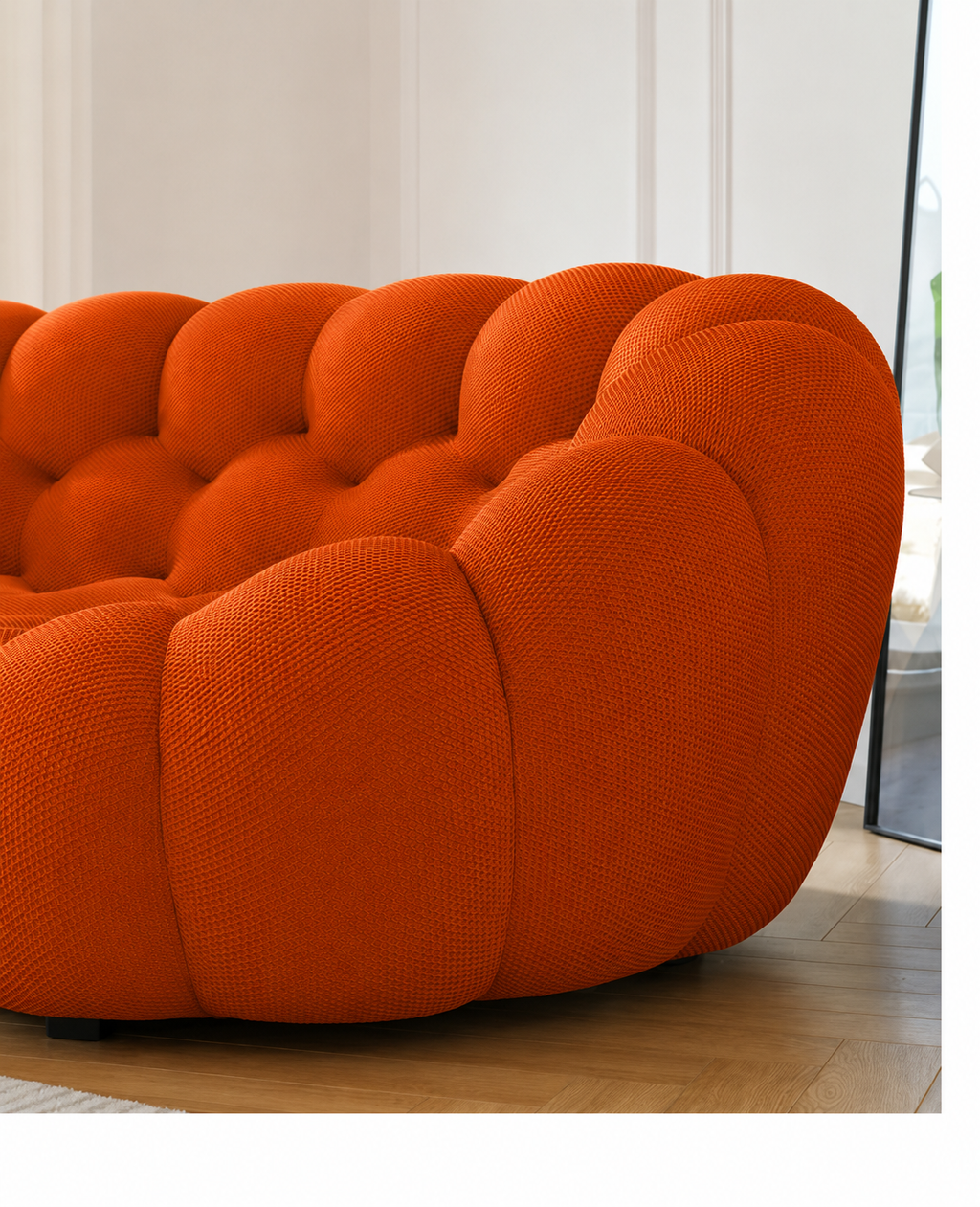 Canapé Lyor™ | Étreinte Sculptée & Ambre Brûlé