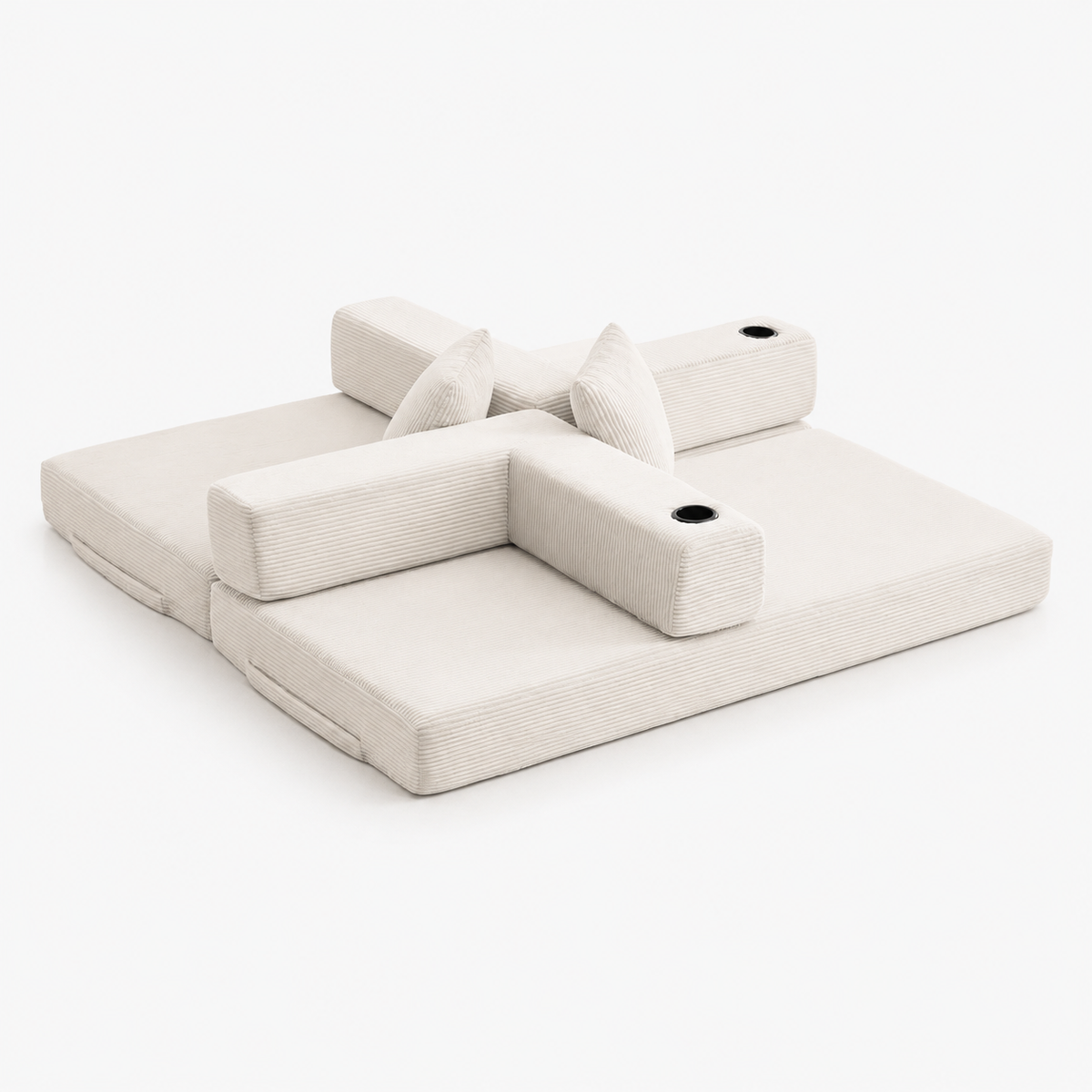 Canapé Auren™ | Confort de Velours & Perle Ivoire