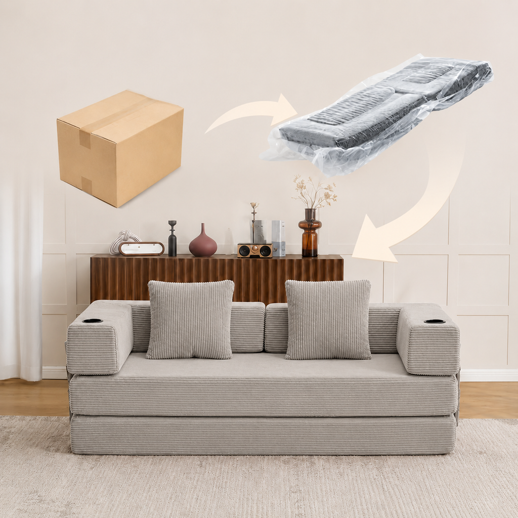 Canapé Eron™ | Confort de Velours & Gris Perle
