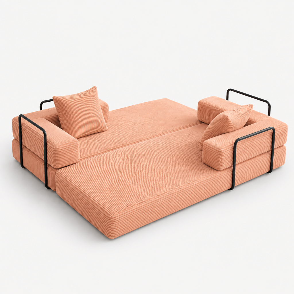 Canapé Sienna™ | Relief de Velours & Terracotta Poudré
