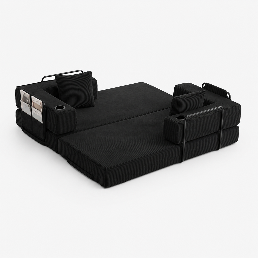 Canapé Noren™ | Confort de Velours & Noir Anthracite