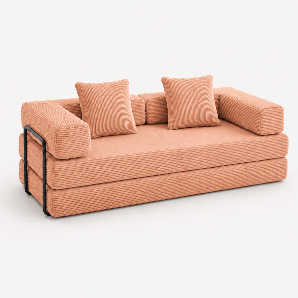Canapé Sienna™ | Relief de Velours & Terracotta Poudré