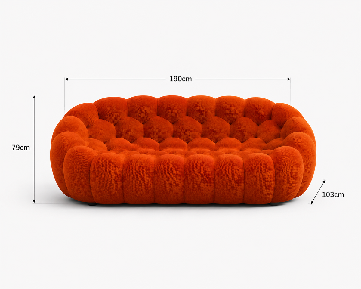 Canapé Lyor™ | Étreinte Sculptée & Ambre Brûlé