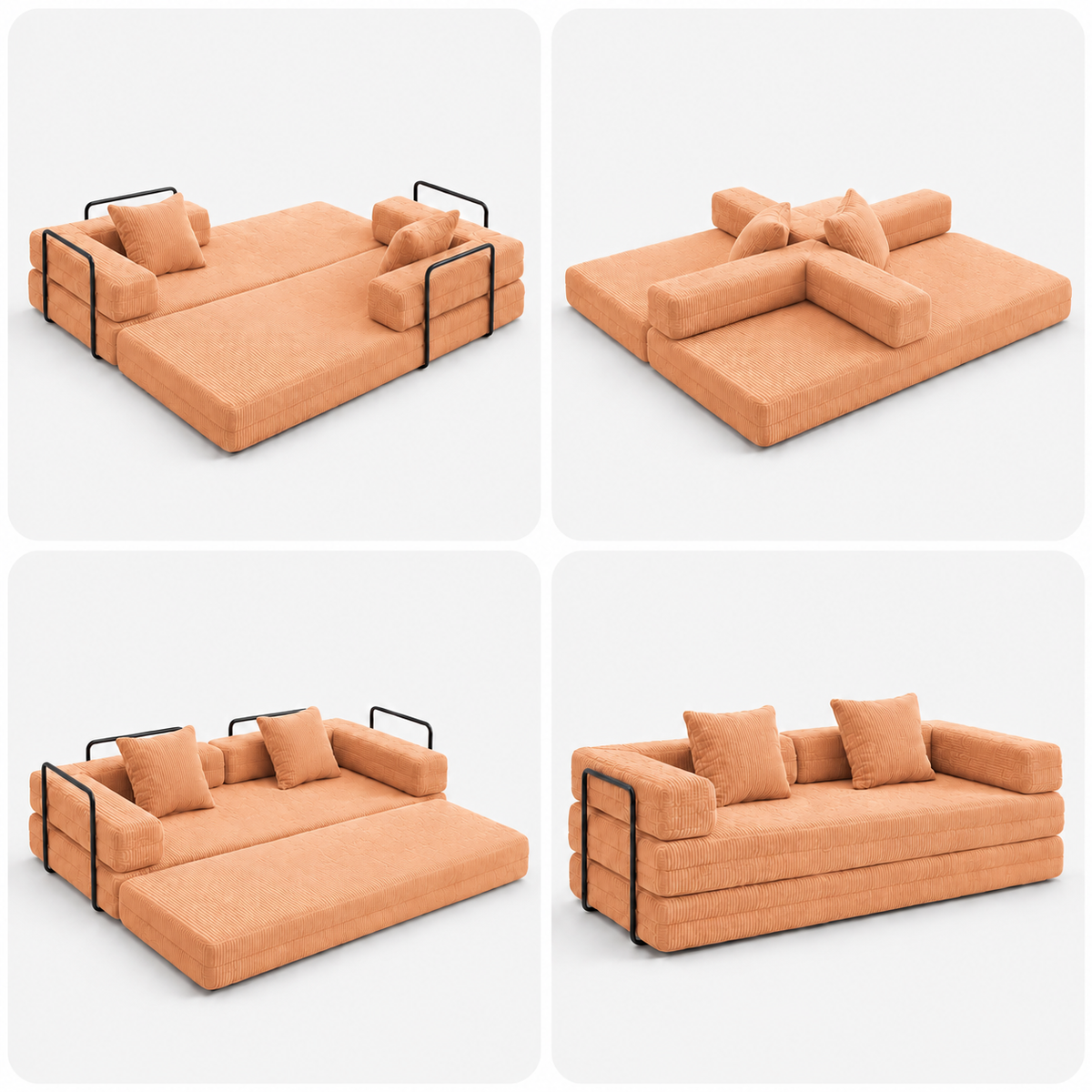 Canapé Sienna™ | Relief de Velours & Terracotta Poudré