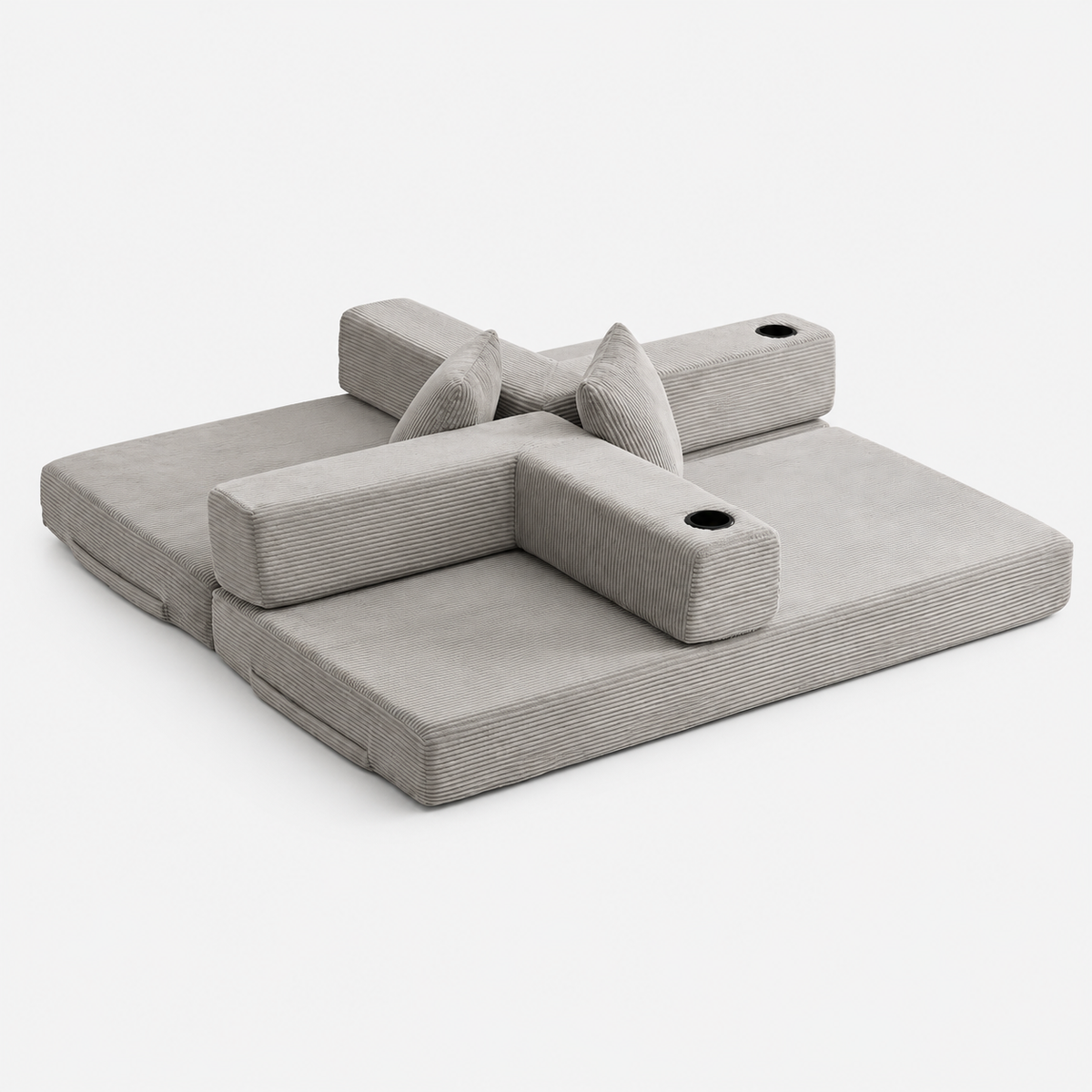 Canapé Eron™ | Confort de Velours & Gris Perle