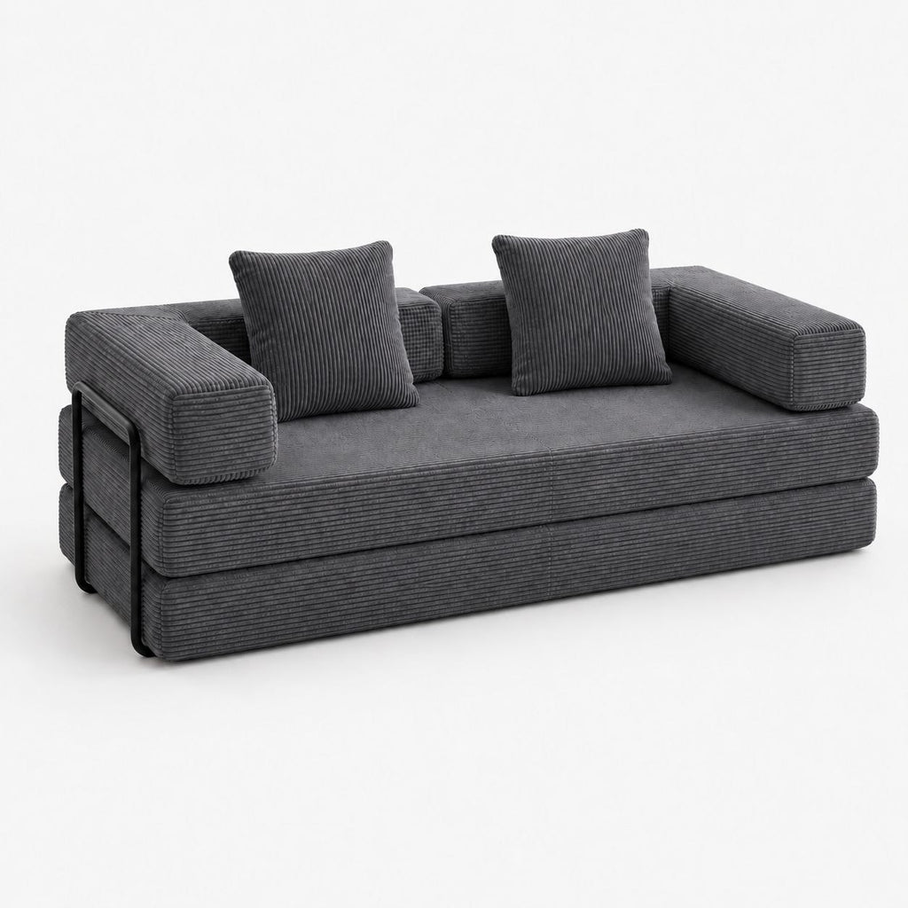 Canapé Orion™ | Relief de Velours & Gris Graphite